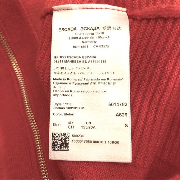 Escada Soma Long Sleeve Cardigan Sweater - Picture 6 of 7